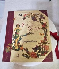 Vtg Victorian Delights Photo Picture Album Butterfly bird floral design- A17