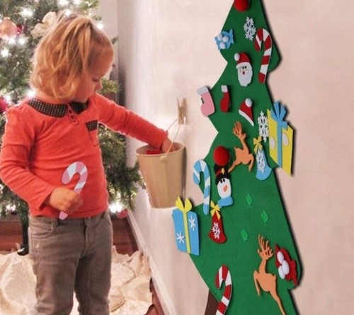Ddfly Felt Christmas Tree for Kids,DIY Felt Christmas Tree Set with... - Picture 6 of 6