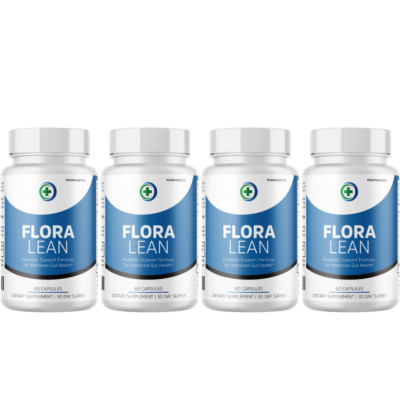 Flora Lean -  Advanced Probiotic and Gut Health Support Supplement - 4 Bottles