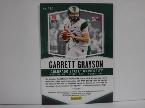 2015 Panini Prizm Draft Picks Prizms Red White Blue Garrett Grayson #120 #11/25 - 第 2/2 張圖片