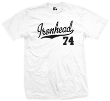 Ironhead 74 Script T-Shirt 1974 FL FX Chopper Bobber Motorcycle Biker Jersey Tee