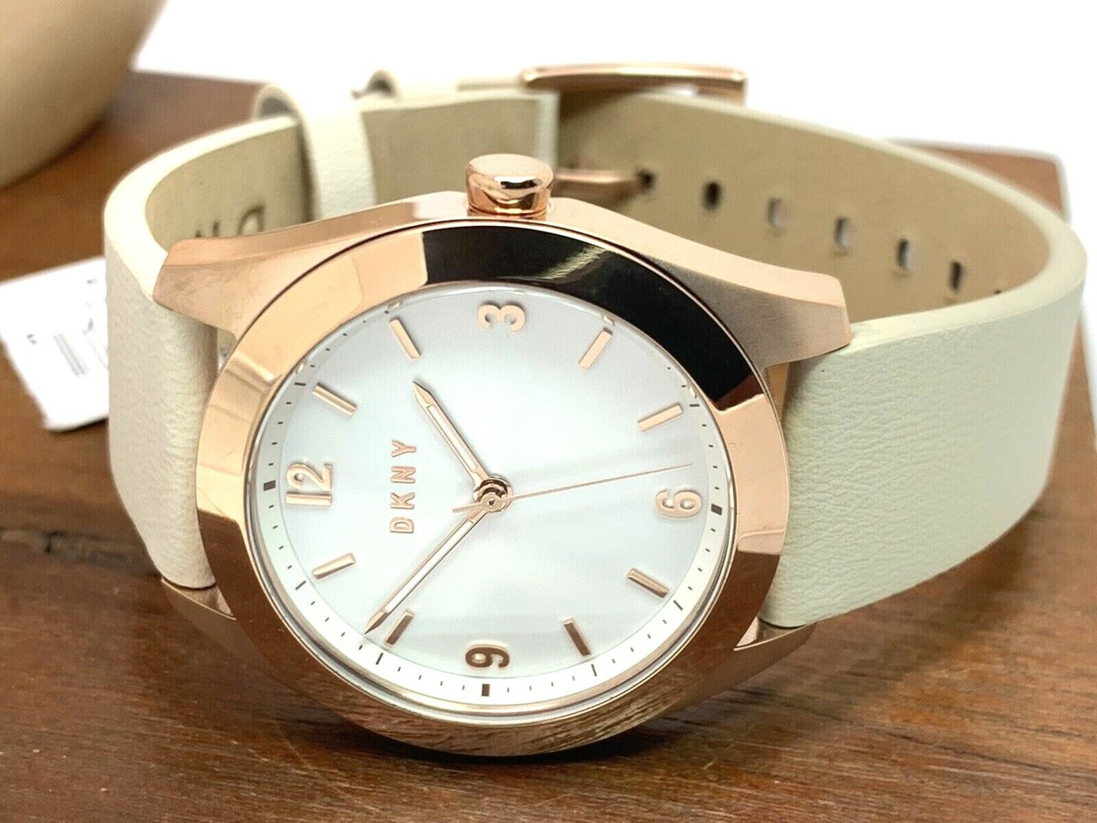 DKNY Women\'s Watch NY2877 Nolita Quartz Silver Dial Rose Gold 34mm Tan L… Dkny NY2977 - Parsons Watch • Watchard.com main image 3