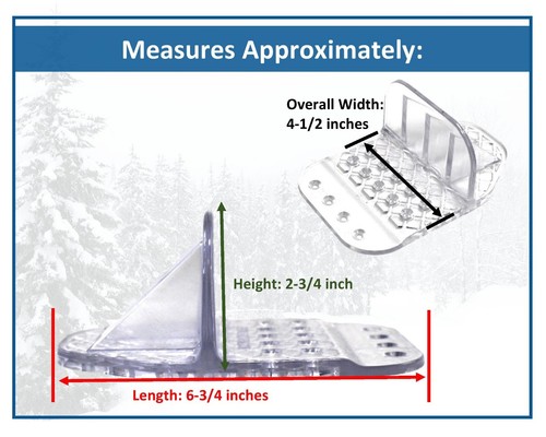 5 pack Jumbo Glacier Snow & Ice Roof Guard Plastic Snow Guard Snow Stop Buildup - Picture 9 of 10