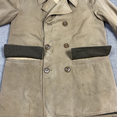 Vintage 40s WW2 Jeep Coat Mackinaw Jacket M1938 Size 38
