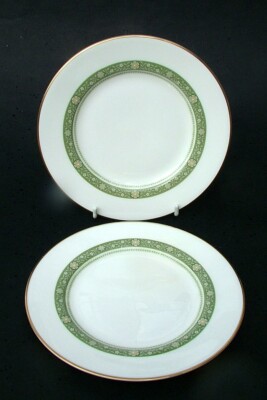 ZWEI Royal Doulton 1990er Rondelay H5004 Seiten- oder Brotteller 17 cm Look in sehr gutem Zustand