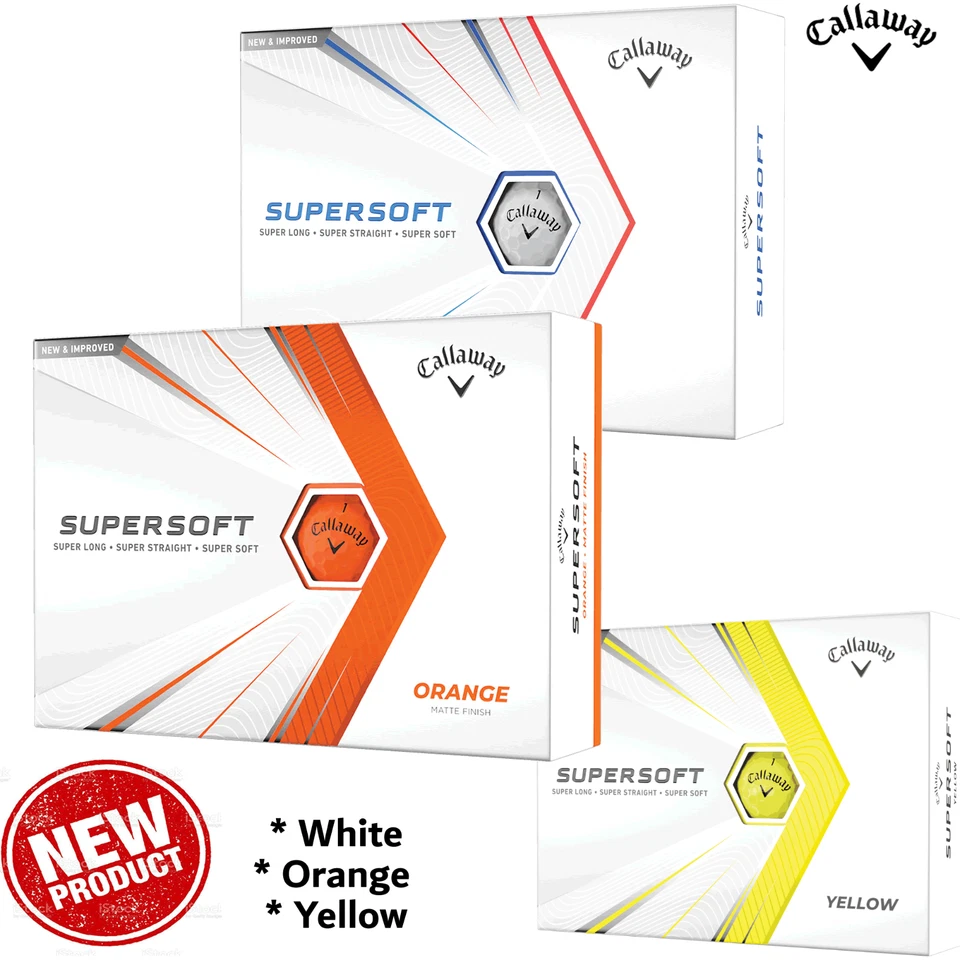 CALLAWAY SUPERWEICHE GOLFBÄLLE WEISS, ORANGE ODER GELB NEUE CALLAWAY GOLFBÄLLE