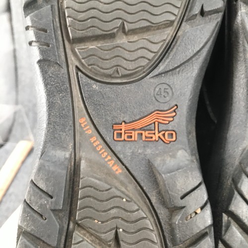 Dansko Shoes Mens 45 Walker Oxford Black Leather Lace Up Round Slip Resistant - Picture 14 of 16