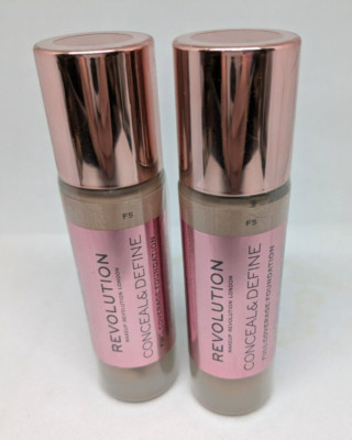 Set of 2 Revolution Conceal & Define Full Coverage Foundation F5