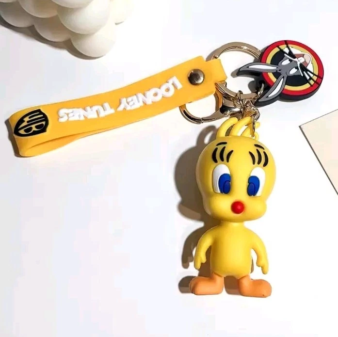 Tweety Bird Cartoon Character 3D Silicone Keychain Keyring Schlüsselanhänger