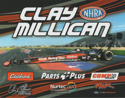 2022 Clay Millican Edelbrock Top Fuel NHRA Hero Card