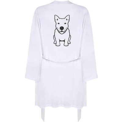 'Bull Terrier Dog' Adult Dressing Robe / Gown (RO044479)
