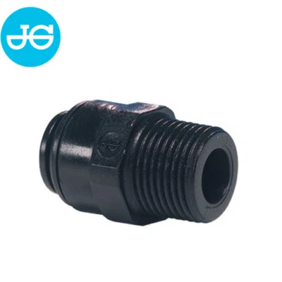 John Guest Einschraub-Verbinder mit BSPT-Gewinde aus der PM Serie, metrisch