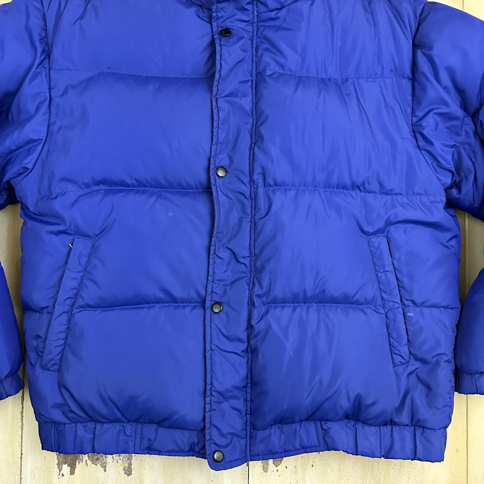LANDS END Goose Down Royal Blue Puffer Winter Coat Jacket, Mens Unisex LARGE eBay