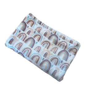 Cupcakes and Cashmere Baby Blanket 30x40 Brown Beige Rainbows Soft
