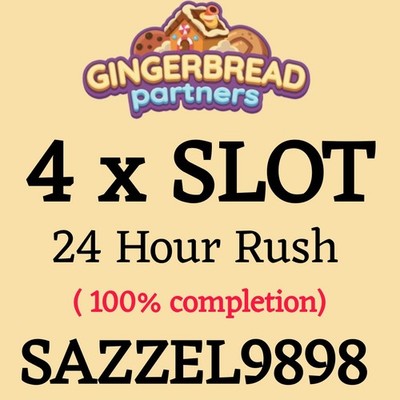 4 x Rush Slot (24 Stunden ) - Gingerbread Partners Event | Monopoli _Go! 