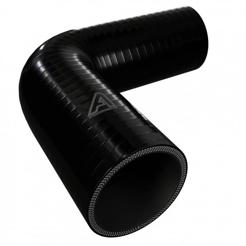 90° Silicone Elbow Hose 63mm Internal Diameter Flexible Automotive – Black 63mm