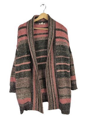 ESPRIT Cardigan Damen Jacke Gr. DE 38 hellgrau-pink Casual-Look