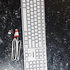 CHERRY KC 1000 Slim for Mac Bluetooth Keyboard White/Silver QWERTY EN JK-7100