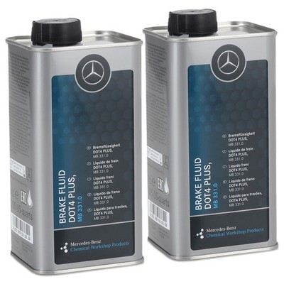 2L 2 Liter ORIGINAL Mercedes Bremsflüssigkeit DOT 4 PLUS MB 331.0 000989560509