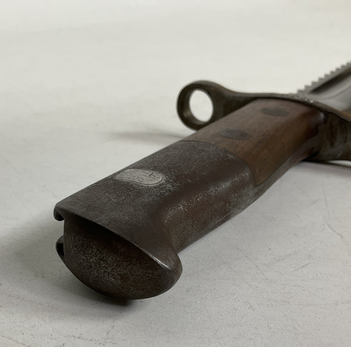 Vintage Hans Steimer WWI Swiss Sawback Bayonet With Scabbard