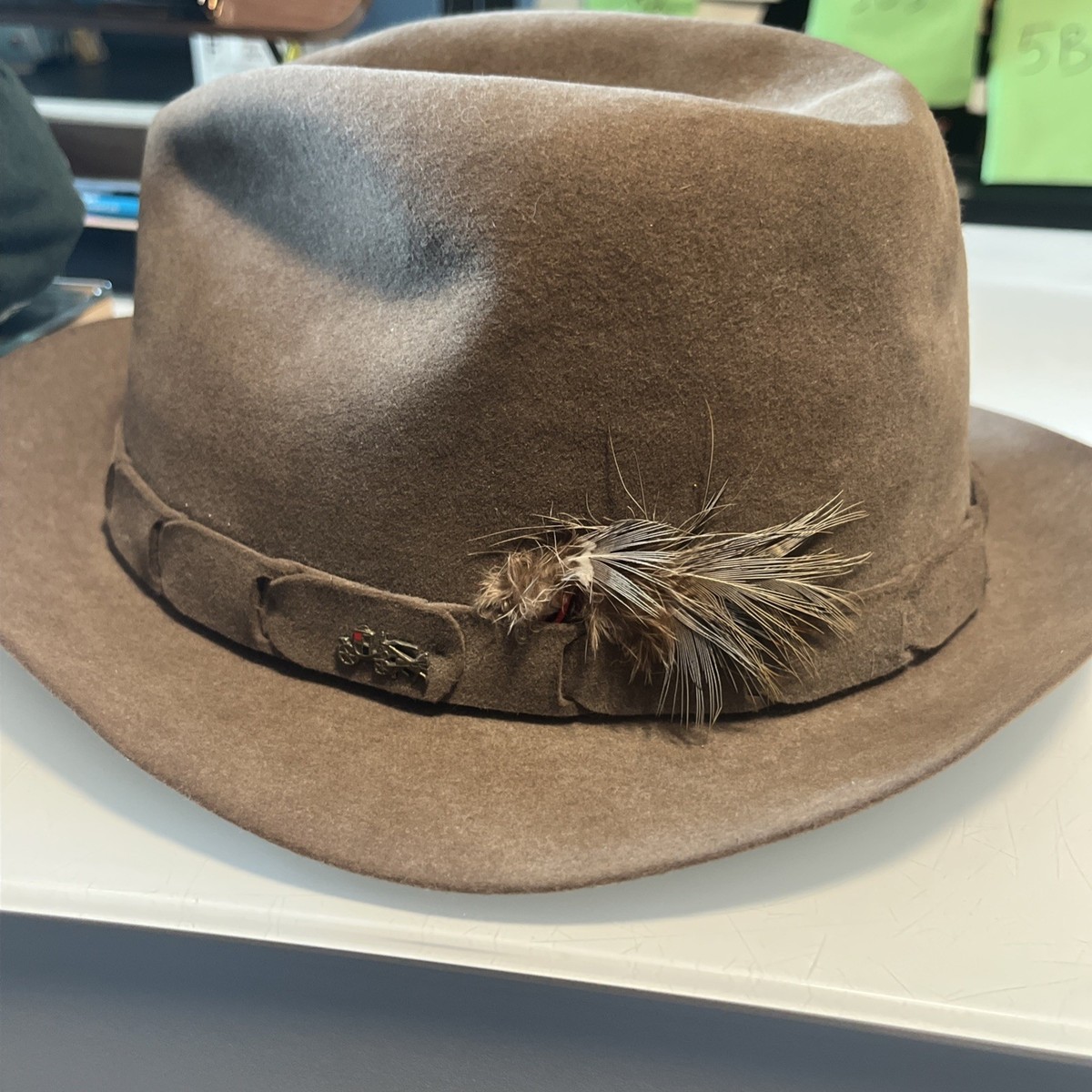 VTG Golden Coach Dobbs Genuine Fur Felt Hat Brown 7 1/8 | eBay display picture 2