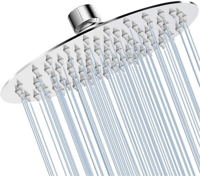 #ad GGStudy Round 6 Inch Stainless Steel Shower Head High Pressure Round Chrome $16.87