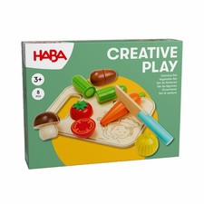 HABA Gemüse mit Messer & Brettchen Spielzeuglebensmittel Spielzeug Kinder