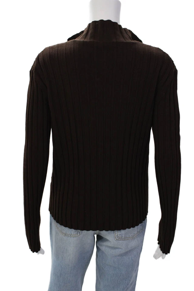 Conjunto de camiseta sin mangas chaqueta de cristal con cremallera cuello falso acanalado Belldini para mujer marrón talla XL Foto 3 de 4