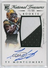 2015 National Treasures RPS Rookie Emerald 75/88 Ty Montgomery Patch Auto 5w7