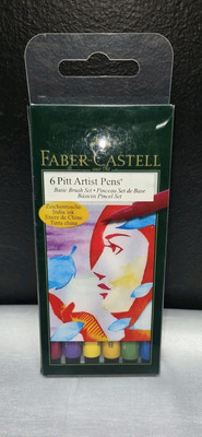 Faber-Castell Pitt Artist Pens BASIC Brush 6 pc set