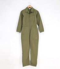 ALEX MILL 215 Judd Utility Jumpsuit Stretch Cotton Twill Army Green Size XS