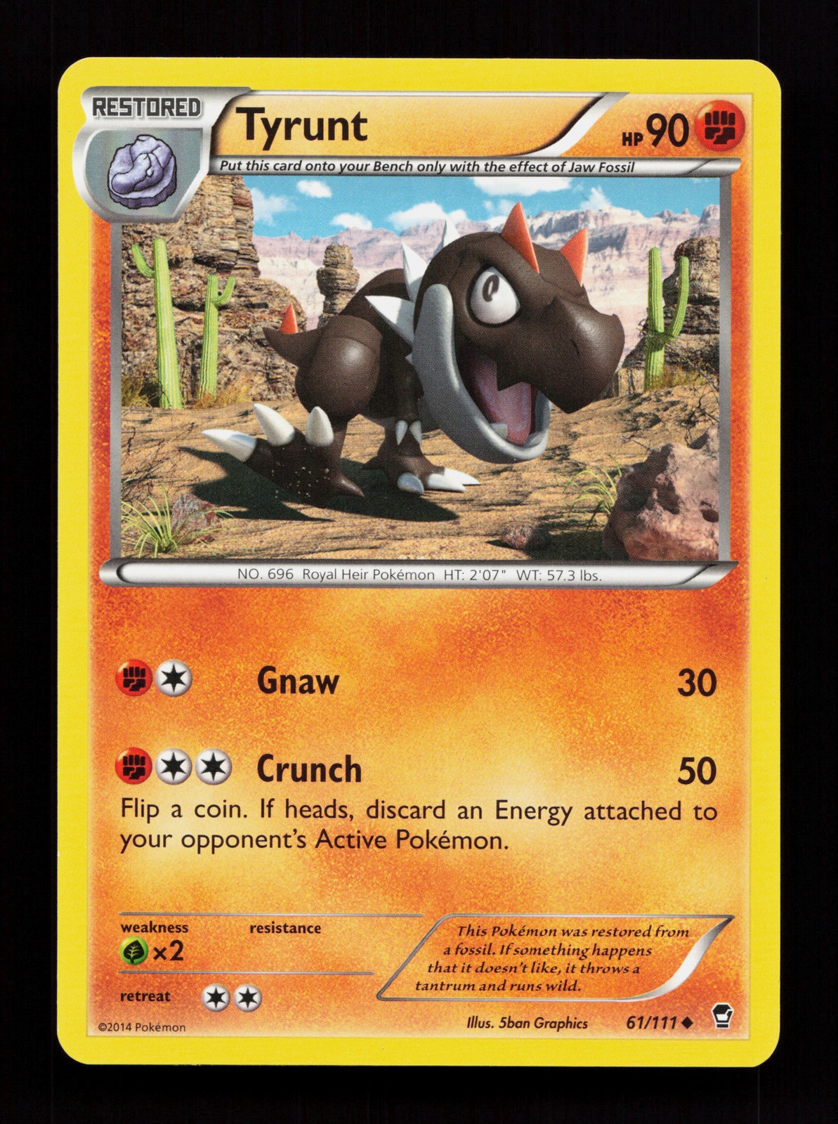 Tyrunt 61/111 Uncommon XY - Furious Fists Pokémon Card