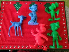 Vintage 1971 Louis Marx Disney Lot Donald Duck Pinocchio Bambi Jiminy Cricket