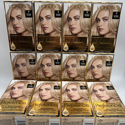LOreal Superior Preference Hair Color 9 Natural Blonde 12 Pack