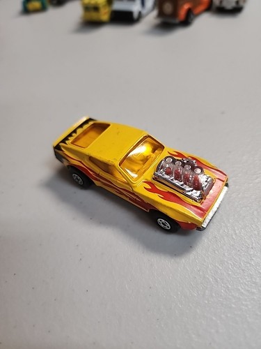 Vtg Matchbox Rolamatics 1973 Mustang Piston Popper Die-cast Car England Flames - Picture 2 of 7