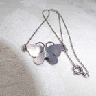 VINTAGE VB VOLMER BAHNER DENMARK STERLING SILVER ENAMEL BUTTERFLY NECKLACE — photo 5