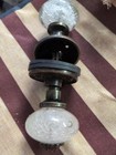 Antique Vintage Look Ornate Bubbled Glass Door Knob Decor Set