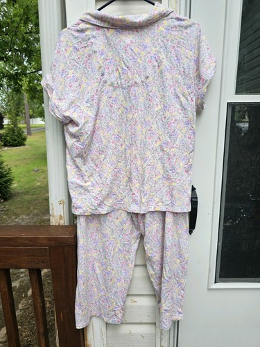 Ralph Lauren Damen Black Label Kerbkragen Blumen Pyjama Set 2-teilig Größe L - Bild 11 von 11