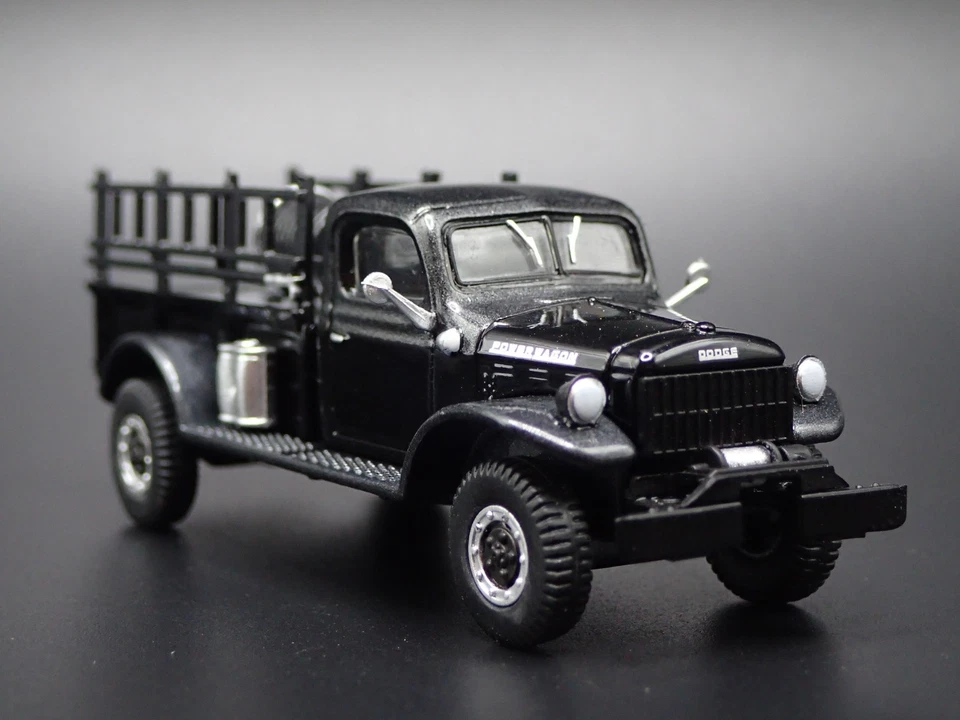 1946 46 DODGE Potenza Carro Fuoco Camion Nero 1:64 Diorama Scala Modellino Auto - Immagine 4 di 4