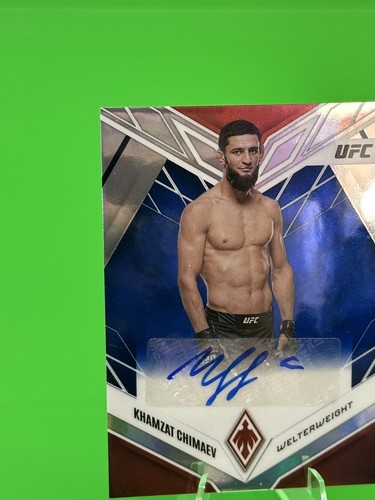 2023 Panini Chronicles Phoenix UFC Khamzat Chimaev Phoenix Blue Auto 01/49!!!! - Picture 4 of 16