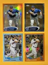 YONDER ALONSO 2012 Topps CHROME ORANGE+Base #101 2013 CHROME ORANGE #149+#223