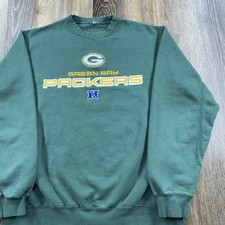 Vintage Green Bay Packers Sweatshirt Mens XL NFL Football Team Y2K Sweater K5