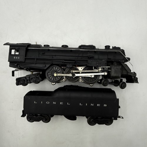 LIONEL POSTWAR O GAUGE HUDSON STEAM LOCOMOTIVE #646 + 2046W WHISTLE TENDER - Picture 4 of 19