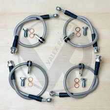 Stainless Steel Front & Rear Brake Lines Kit for 98-02 Honda Accord w Rear Disc