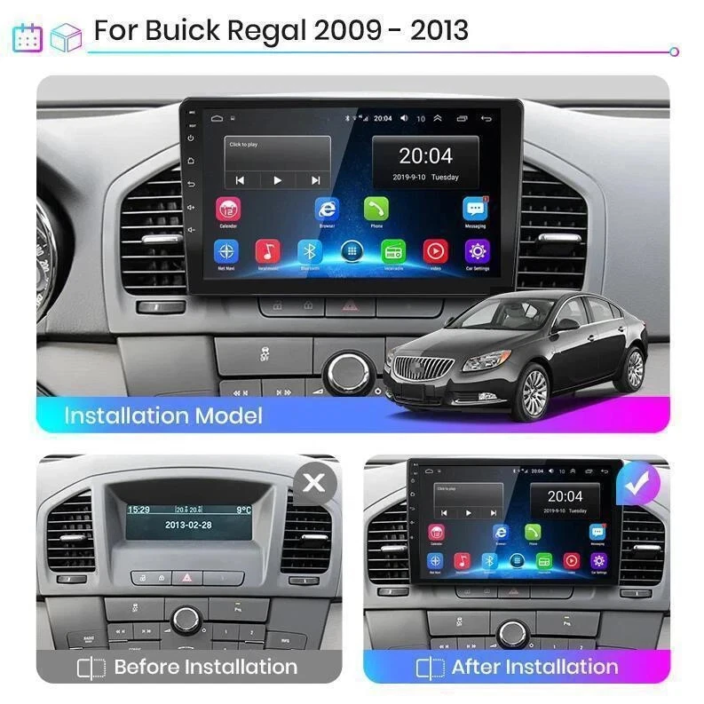 9'' Android 13.0 Car Stereo Radio GPS Navi Player For Opel Buick Regal 2009-2013 Foto 4 de 4