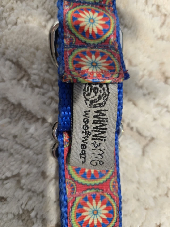 Winni & Me шерсти носить собаки воротник маргаритки на васильковый синий фон - Изображение 2 из 3