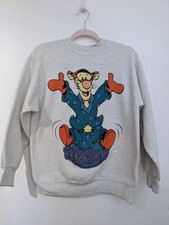 VTG 90s Tigger Winnie the Pooh Gray Streetwear Crewneck Sweatshirt Unisex Large