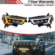 Upgraded Pair LED DRL Projector Headlights For 2014-2024 Toyota 4Runner Front