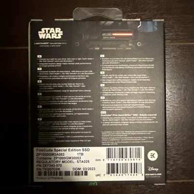 Seagate FireCuda 1TB PCIe Gen4 NVMe SSD Star Wars Lightsaber RGB