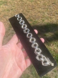 Vintage 9.25 Sterling Silver Artisan Bracelet USA Seller